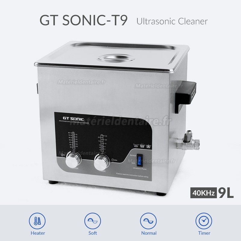 GT SONIC Série T Nettoyeur à ultrasons numérique 2-27L 100-500W avec fonction de chauffage